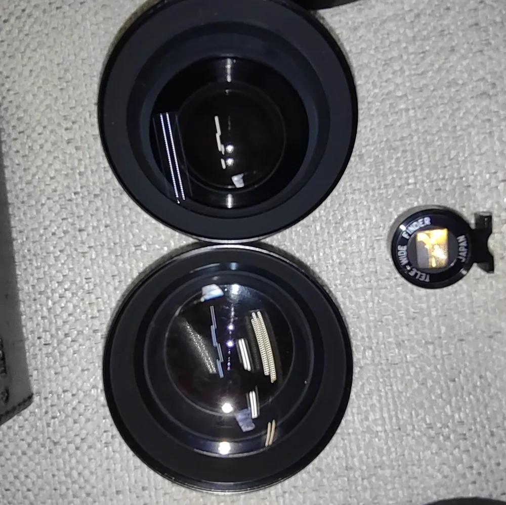 Yashika camera lenses and case